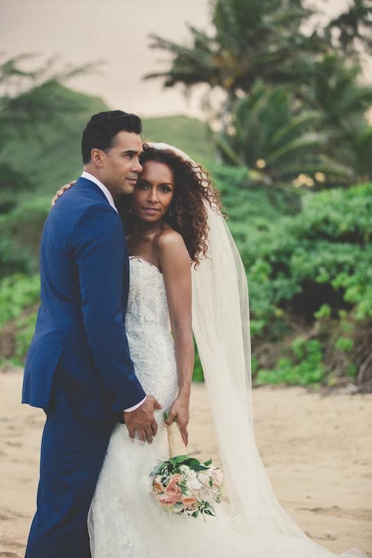 Janet Mock and her husband, Aaron Tredwell. 