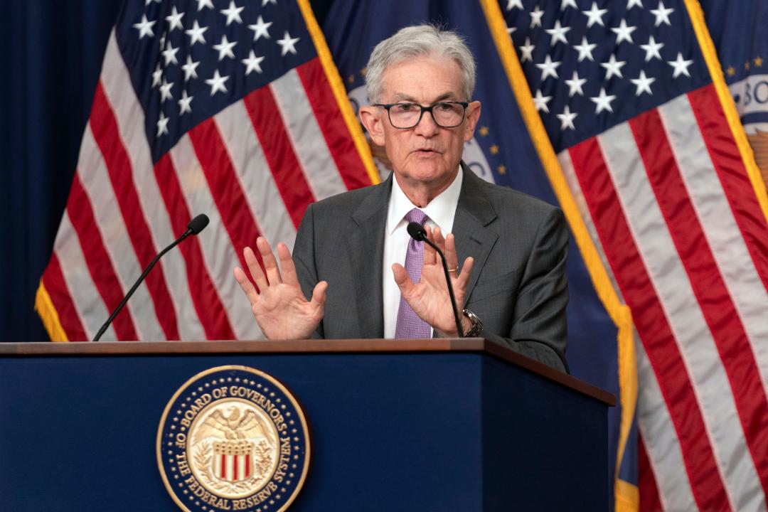 Federal Reserve Board Chairman Jerome Powell speaks during a news conference at the Federal Reserve Board Building Tuesday, Wednesday, July 31, 2024, in Washington. (AP Photo/Jose Luis Magana)