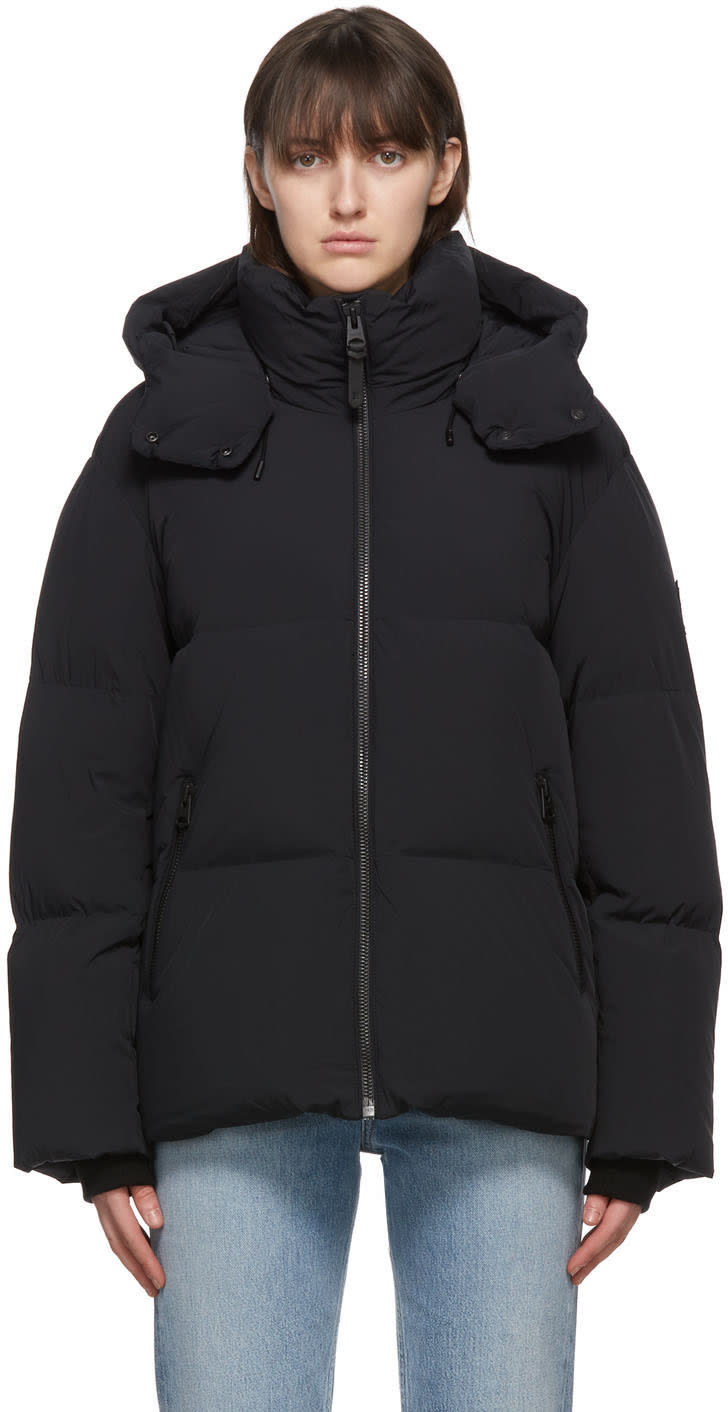 Mackage Black Down Shani Coat. Image via SSENSE.