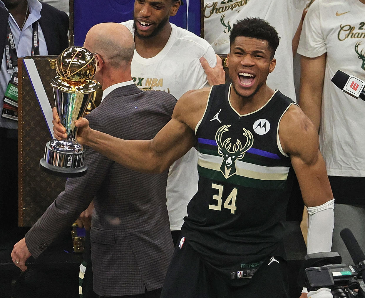 Can Giannis Antetokounmpo and the Bucks repeat? (Photo by Jonathan Daniel/Getty Images)