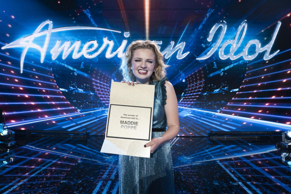 Maddie Poppe is named "American Idol" winner on May 21, 2018.<p>Eric McCandless/Getty Images</p>