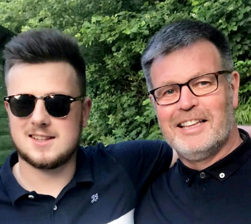 Harry Jenks with his father Nigel.  (SWNS)