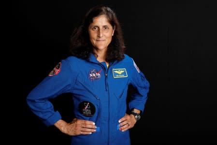 NASA commercial crew astronaut Sunita Williams poses for a portrait at the Johnson Space Center in Houston