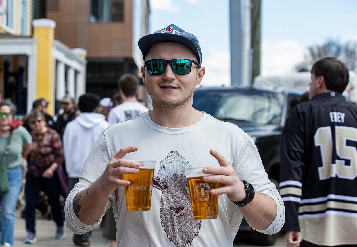 Beer and goats were recurring themes at the NuLu Bock Fest on Saturday afternoon in downtown Louisville, Ky. Mar. 25, 2023