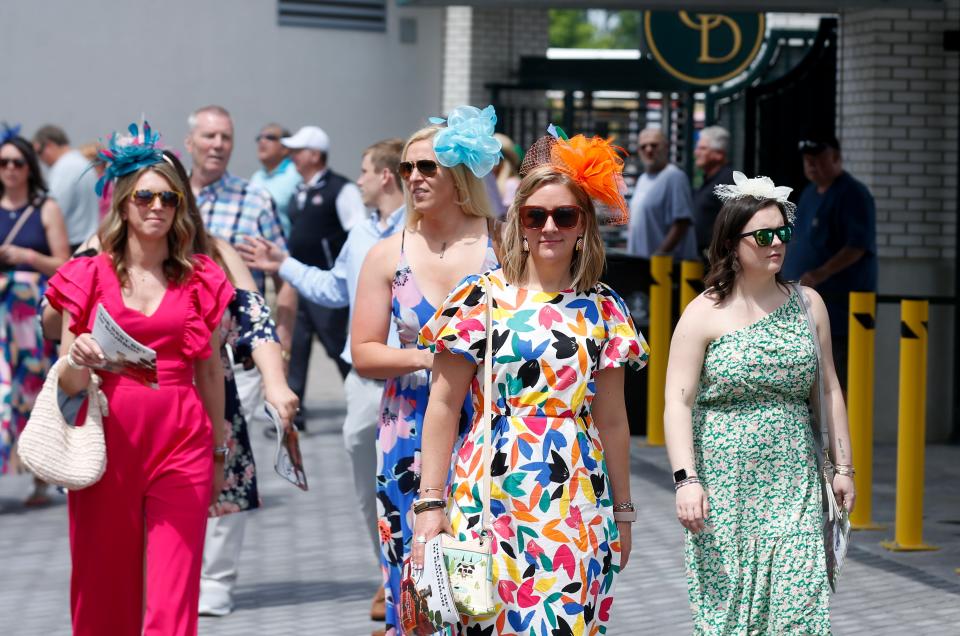 People arrive at 502’sDay at Churchill Downs. 
April 30, 2024