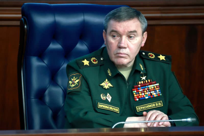 FILE PHOTO: Chief of the General Staff of Russian Armed Forces Valery Gerasimov attends a meeting of Defence Ministry Board in Moscow