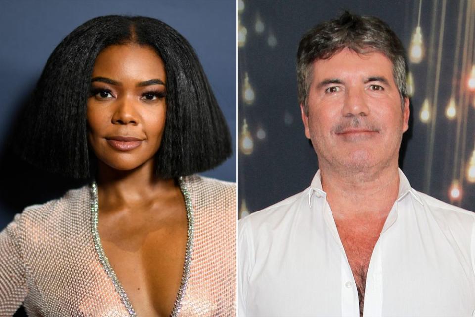 Gabrielle Union and Simon Cowell | Frazer Harrison/Getty Images; Tibrina Hobson/WireImage