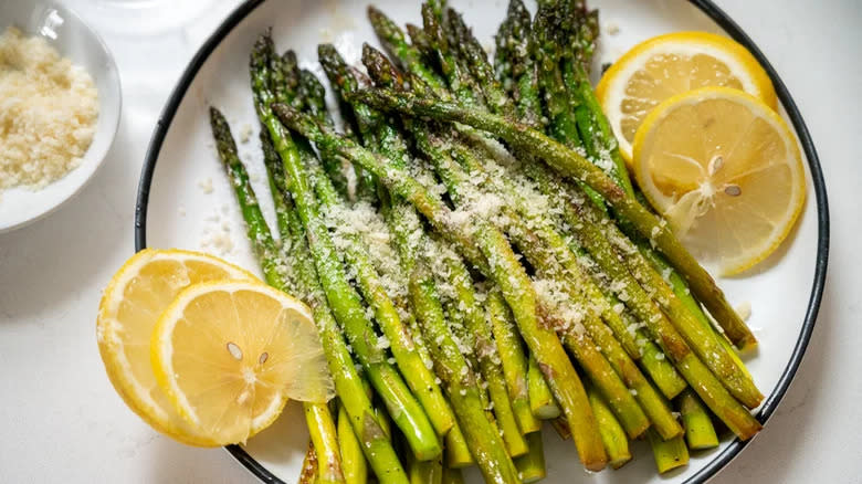 Plate of Sautéed Asparagus