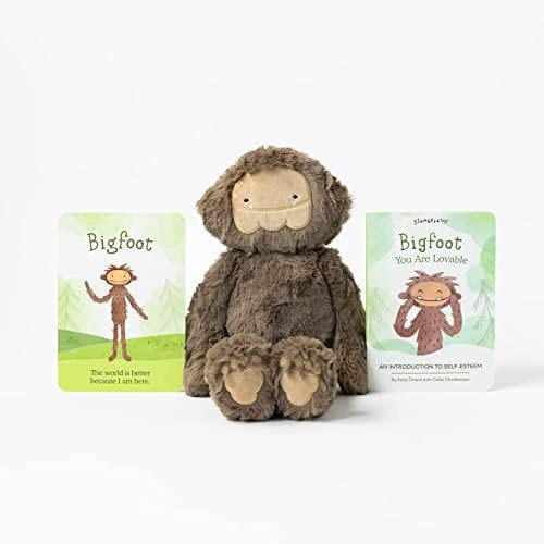 58) Slumberkins 14" Bigfoot Kin & Board Book Set | Promotes Self-Esteem Therapy | Social Emotional Learning Soft Plush Animal Toy Gift Set for Babies & Toddlers, Ages 0+