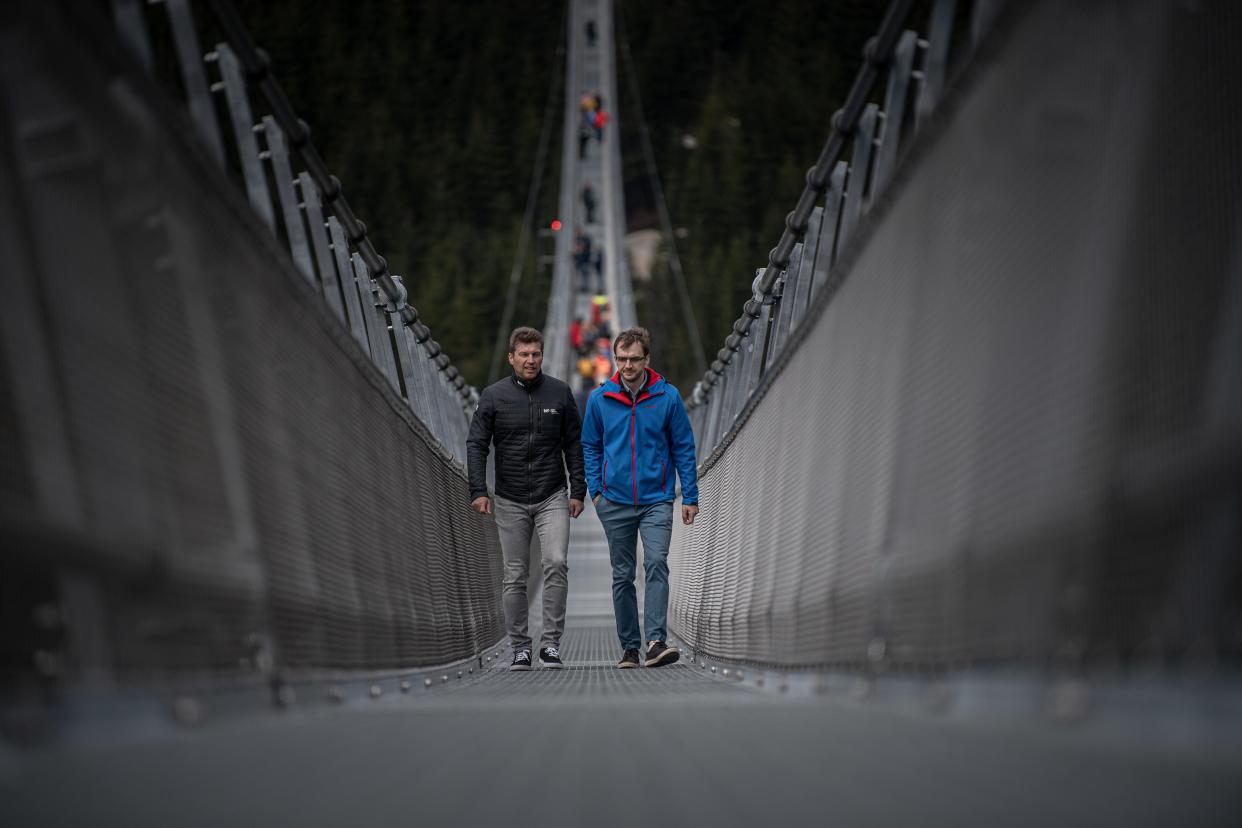 Sky Bridge 721 in the Czech Republic, the world's longest pedestrian suspension bridge