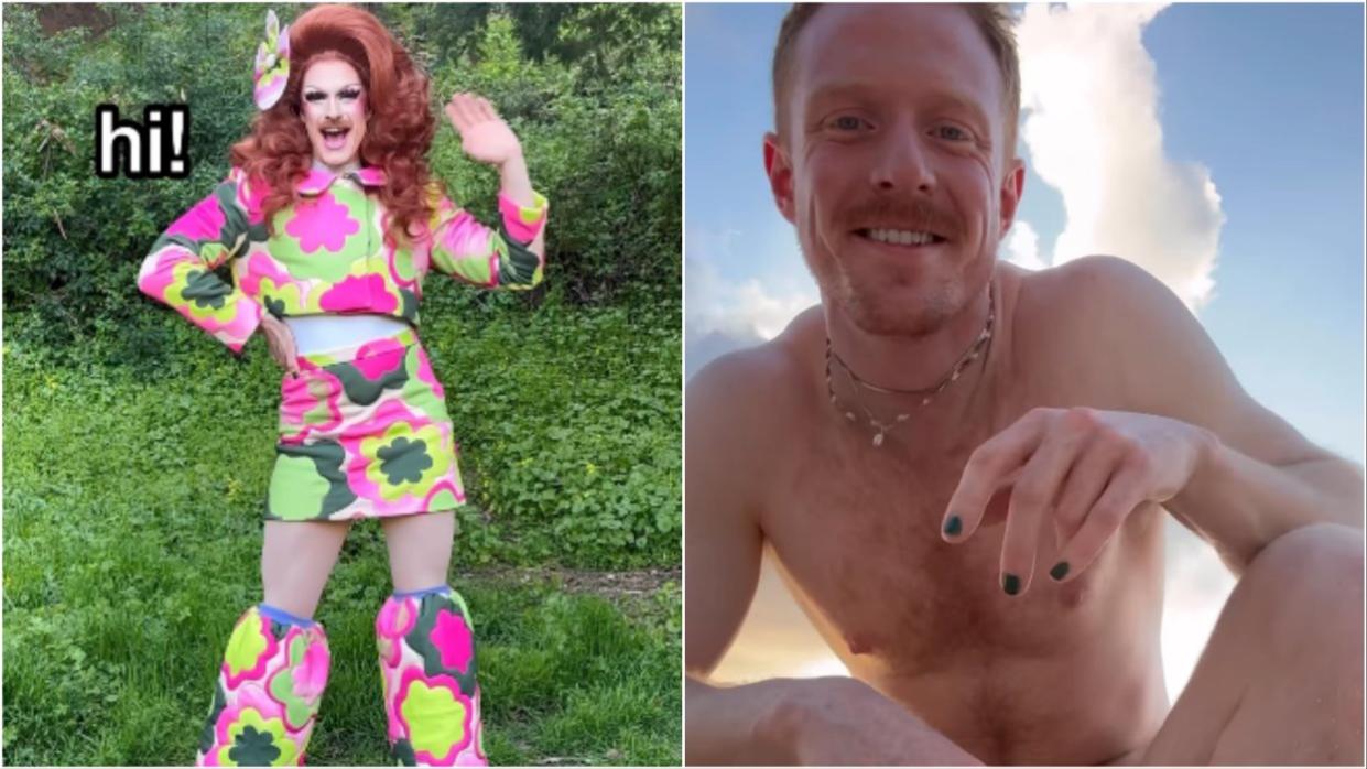 Pattie Gonia in and out of drag