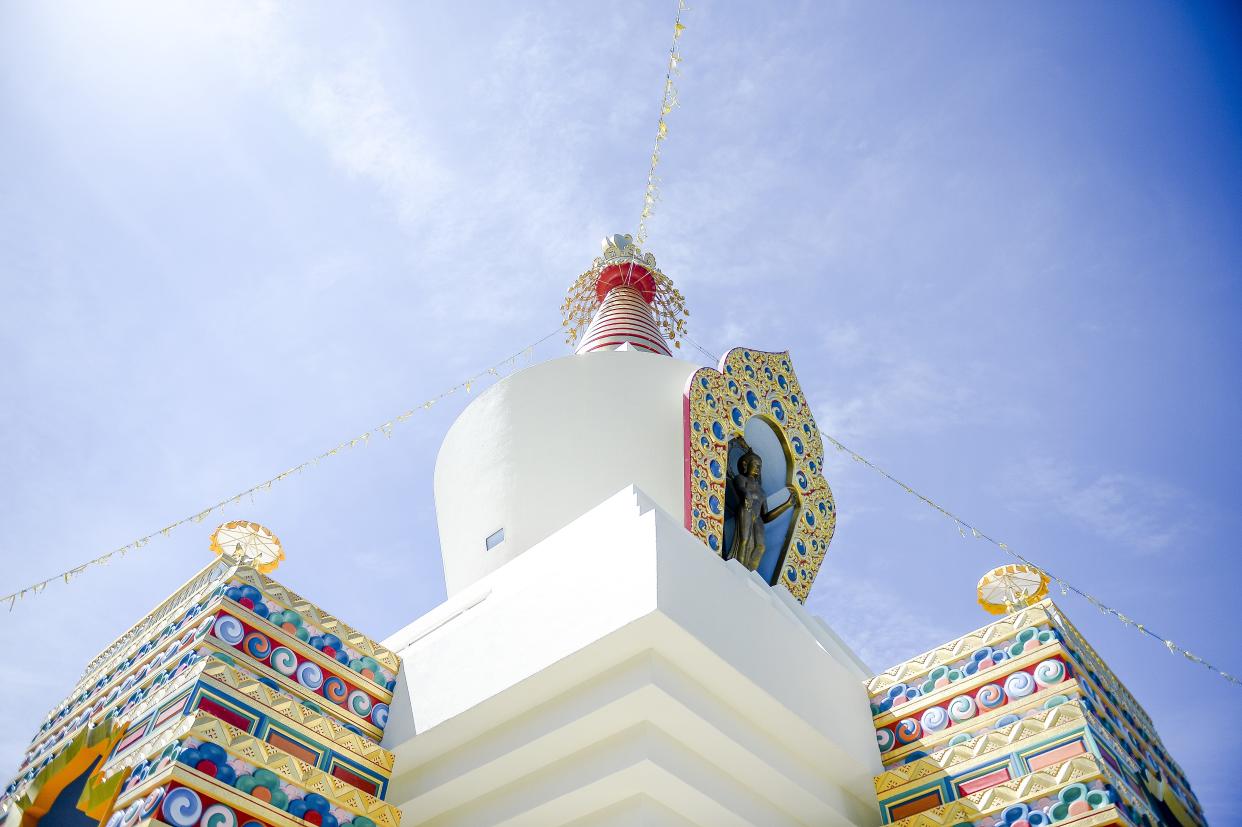 The Great Stupa of Dharmakaya towers over Shambhala Mountain Center, a Buddhist retreat space near Red Feather Lakes in northern Colorado, in this 2015 photo.