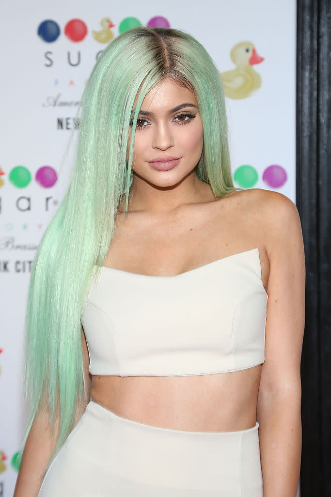 Kylie Jenner at Sugar Factory American Brasserie in New York. (Photo: Getty)