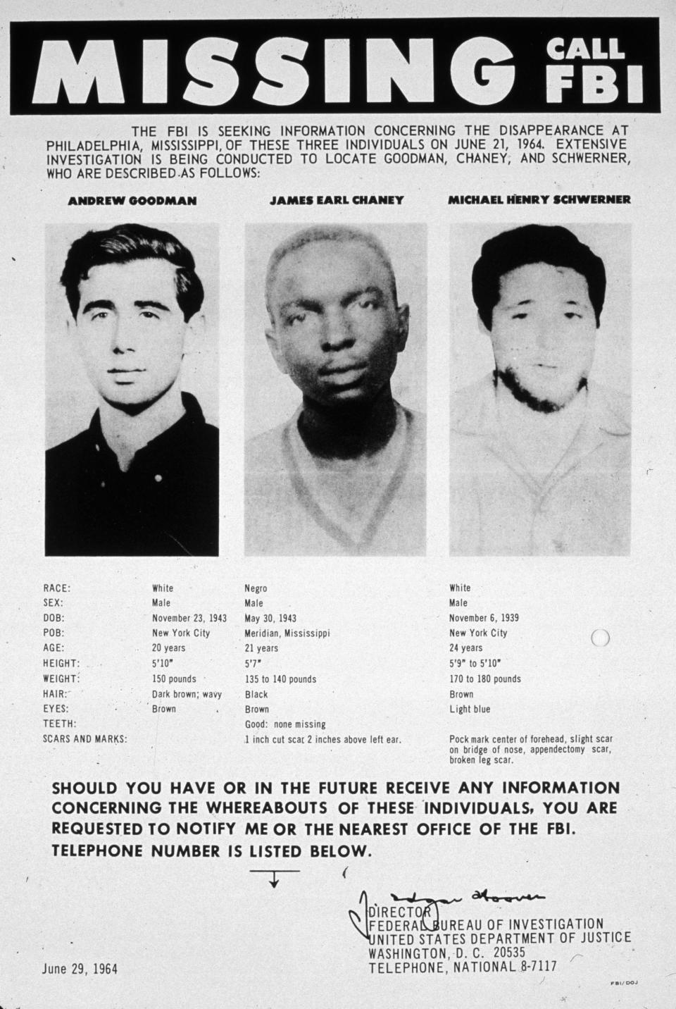 1964 slaying of 3 civil rights workers