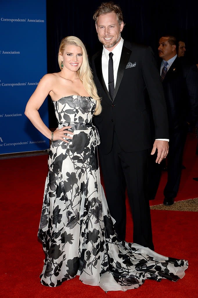 WASHINGTON, DC - MAY 03: Jessica Simpson and Eric Johnson attend the 100th Annual White House Correspondents' Association Dinner at the Washington Hilton on May 3, 2014 in Washington, DC.