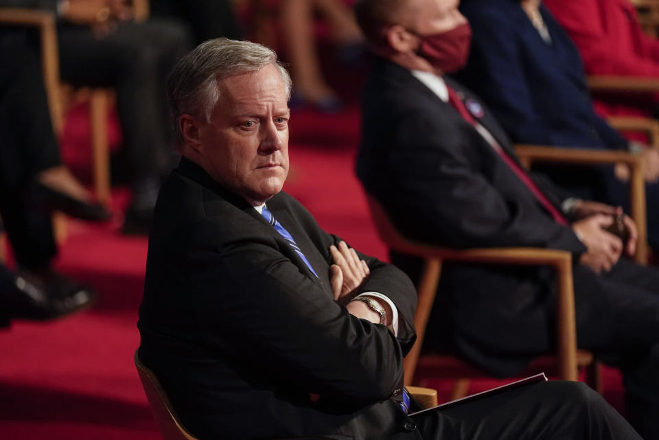 El jefe de staff de la Casa Blanca, Mark Meadows. (AP Photo/Julio Cortez)