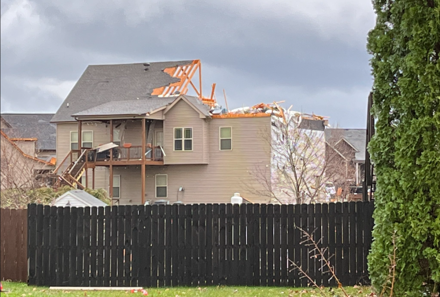 Storm damage at the Autumnwood Farms subdivision in Clarksville (Photo: WKRN)