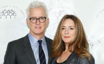 <div class="caption-title"><b>Talia Balsam and John Slattery</b>, <i>Mad Men</i></div> Even though Roger and Mona split in the 1960′s, Talia (formerly Mrs. George Clooney) and John wed in 1998 and have a son, Harry<b>.<br><br></b>Photo by Getty<b><br></b>