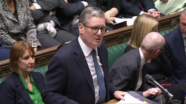 Sir Keir Starmer speaking during Prime Minister’s Questions