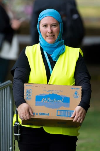 Headscarves are also being worn as a mark of respect by policewomen and non-Muslim volunteers