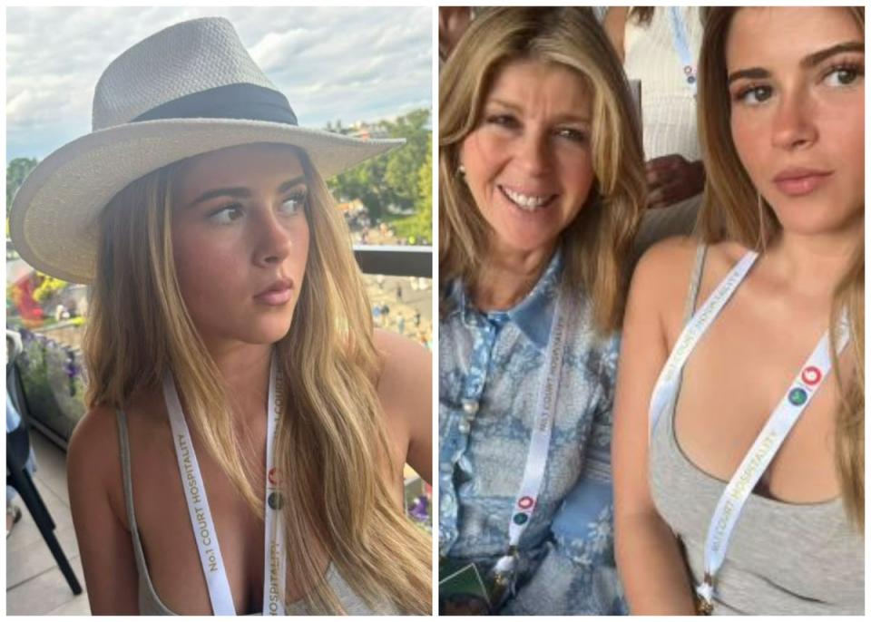 Darcey was previously pictured wearing Derek Draper’s hat during a day out with Kate Garraway at Wimbledon (Instagram @kategarraway)