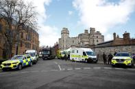 View of Windsor Castle following Prince Philip's death, in Windsor