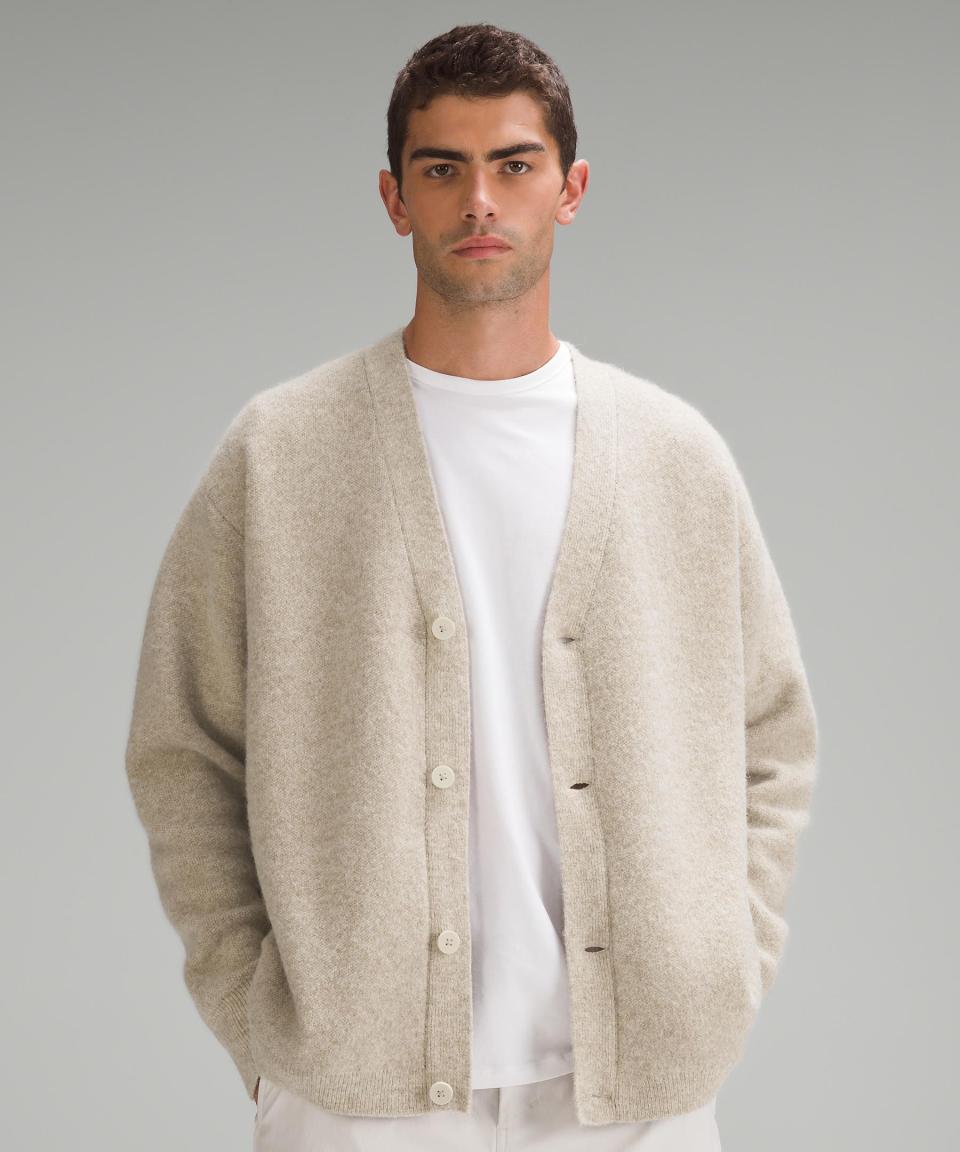 <p><a href="https://go.redirectingat.com?id=74968X1596630&url=https%3A%2F%2Fshop.lululemon.com%2Fp%2Fmens-sweaters%2FAlpaca-Wool-Blend-Cardigan-Sweater%2F_%2Fprod11530539&sref=https%3A%2F%2F" rel="nofollow noopener" target="_blank" data-ylk="slk:Shop Now;elm:context_link;itc:0;sec:content-canvas" class="link ">Shop Now</a></p><p>Alpaca Wool-Blend Cardigan Sweater</p><p>lululemon.com</p><p>$198.00</p>