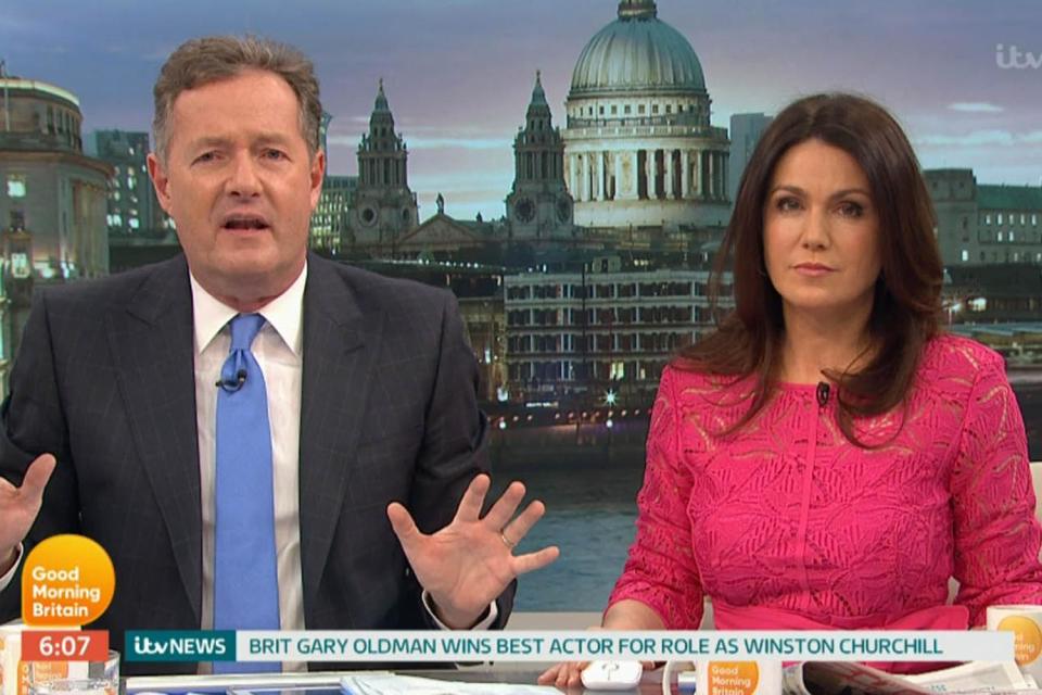 Slammed: Piers Morgan berated Gary Oldman for not mentioning Great Britain: ITV