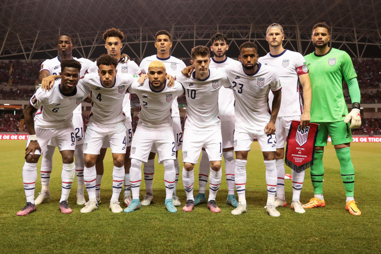 The U.S. men's starting eleven during a FIFA World Cup qualifier game between Costa Rica and USMNT. (John Dorton/ISI Photos/Getty Images)