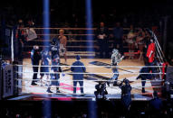 Boxing - Floyd Mayweather v Tenshin Nasukawa - Saitama Super Arena, Tokyo, Japan - December 31, 2018 Floyd Mayweather and Tenshin Nasukawa before the fight REUTERS/Issei Kato