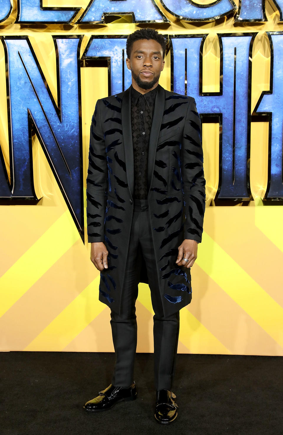 Chadwick Boseman at the European Premiere of ‘Black Panther’ in London