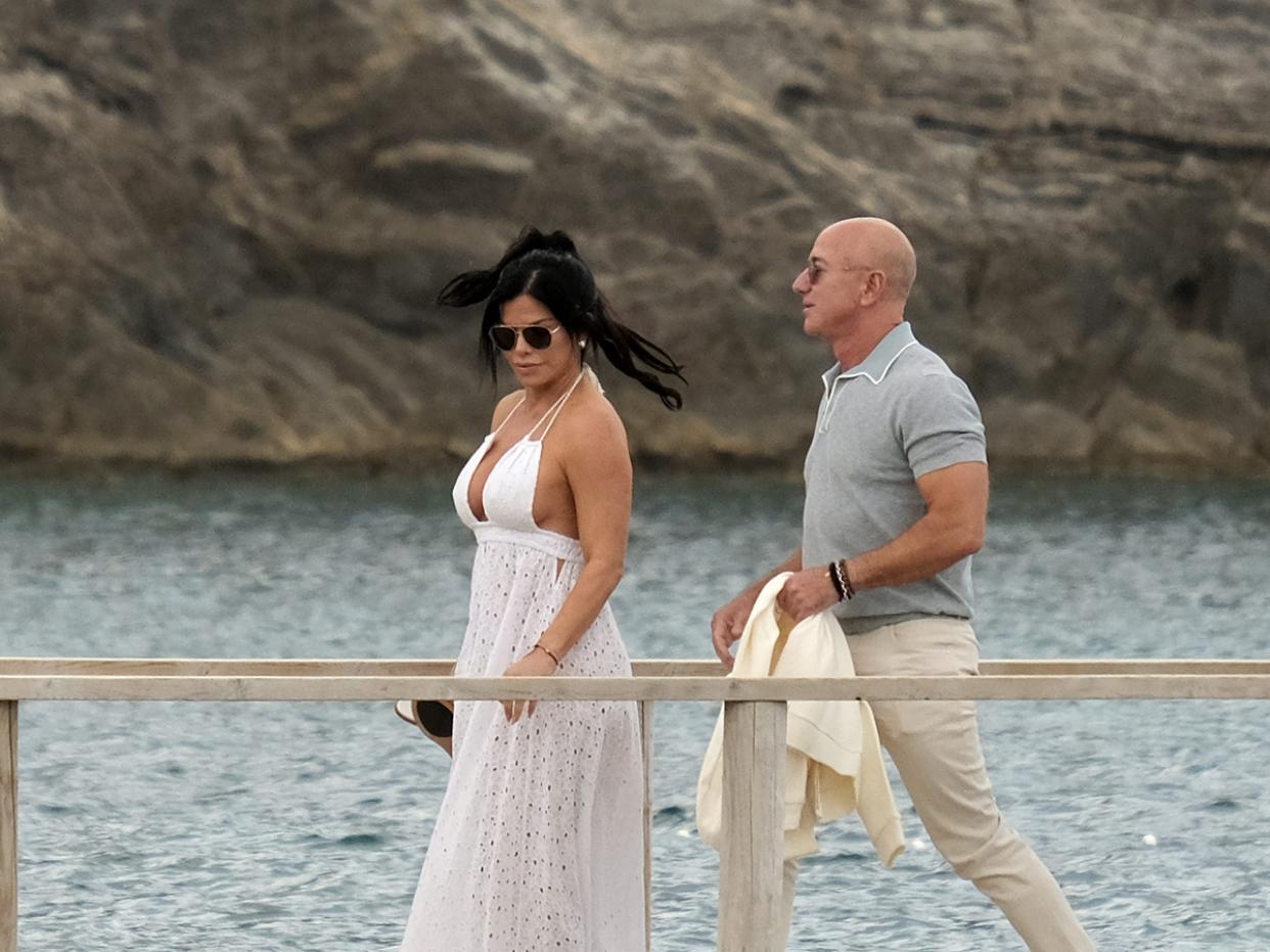 Jeff Bezos and his fiancée, Lauren Sanchez