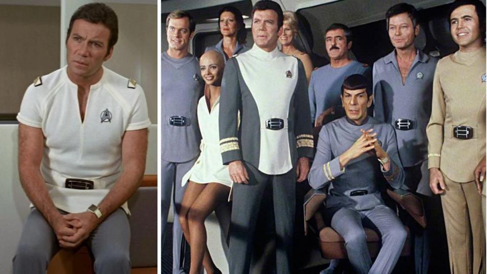 The beige and muted uniforms of 1979's Star Trek: The Motion Picture.