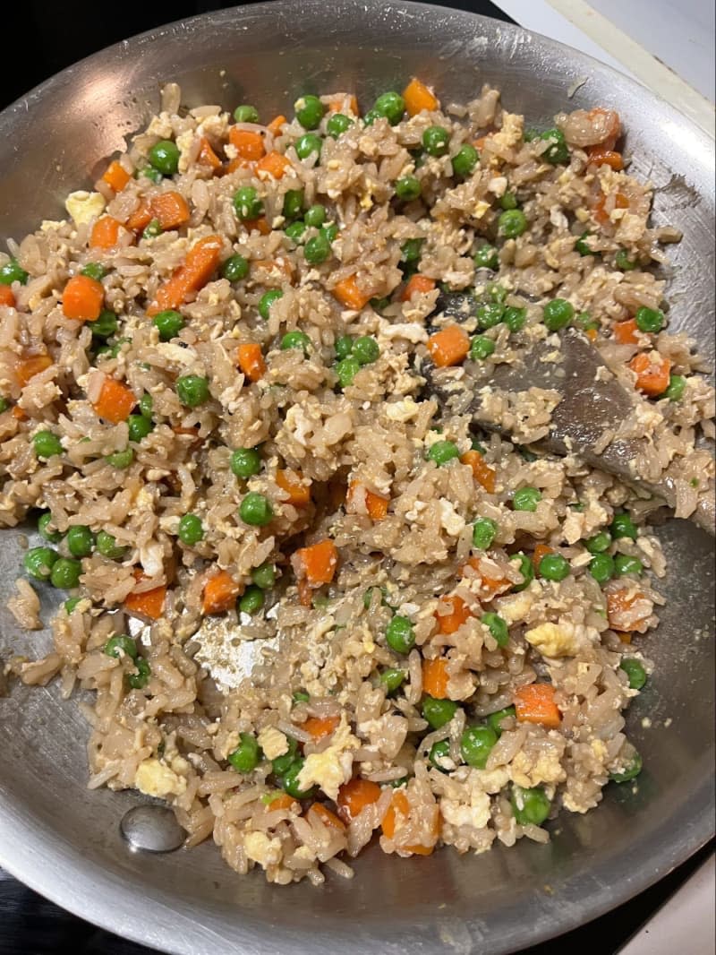 fried rice in pan