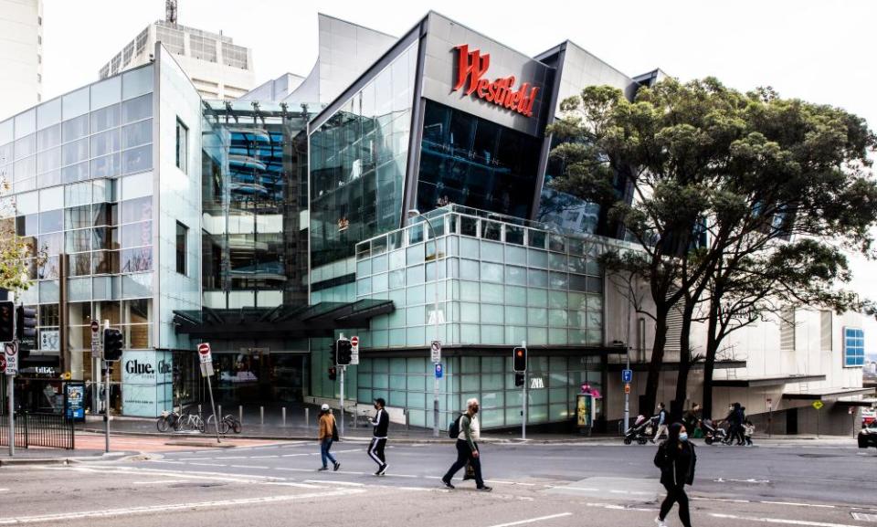 Westfield Bondi Junction in Sydney’s eastern suburbs, where there have been a number of instances of aerosol transmission.