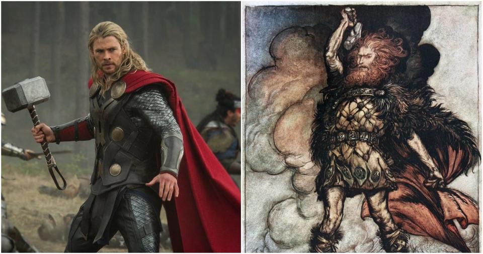 Thor del MCU vs representación mitológica