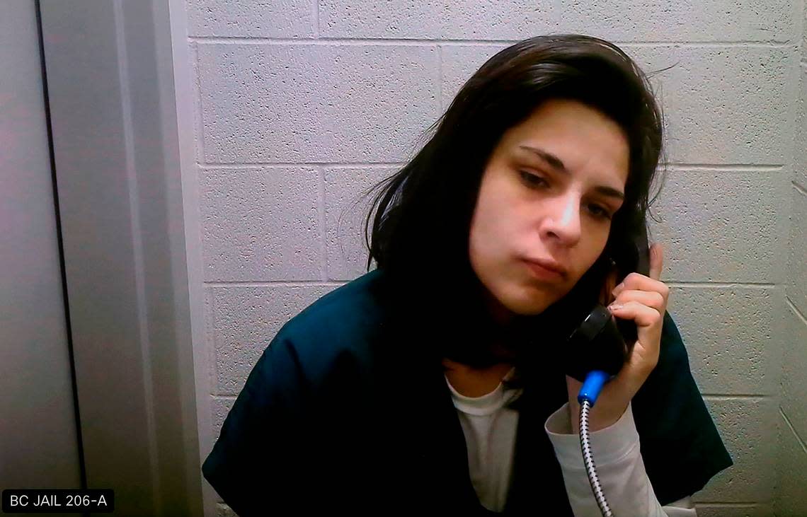 Assault suspect Lara Maria Garcia, 29, makes her preliminary appearance in Benton County Superior Court via a video link from the jail. Court documents implicate her in last week’s Richland shooting incident on McMurray Avenue. She is being held in the Benton County jail for $750,000 bail on suspicion of first-degree assault, along with several misdemeanor warrants, according to jail and court records.