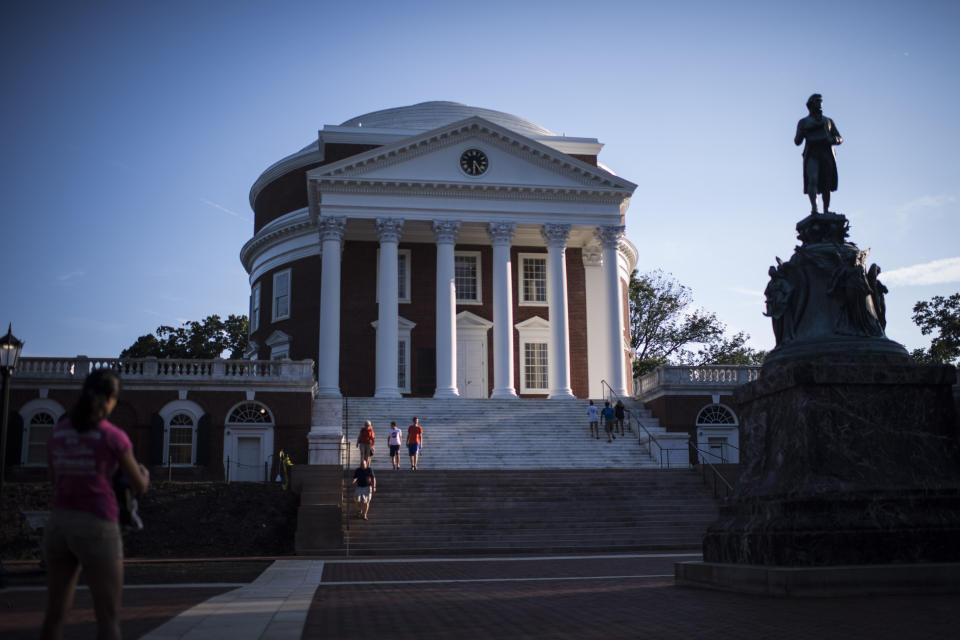 Image: The University of Virginia campus in Charlottesville. (Jabin Botsford / The Washington Post via Getty Images file)