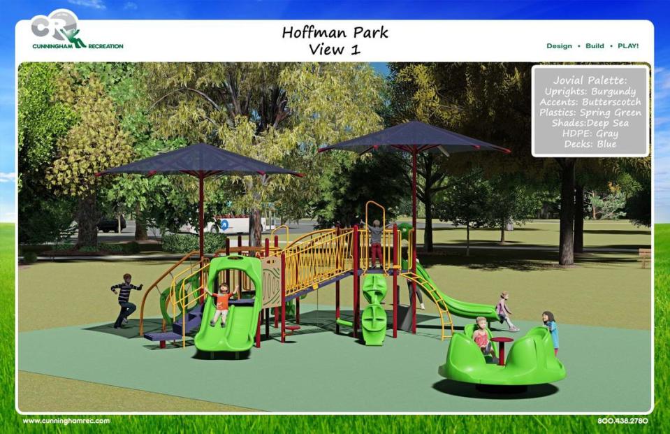 Highland hopes to add a new disability-friendly playground to Hoffman Park, with the help of a local recreation district. The Highland City Council voted Monday, Aug. 1, to apply for a grant from the Metro-East Park and Recreation District to help fund improvements to Hoffman Park, specifically an ADA-friendly playground. 