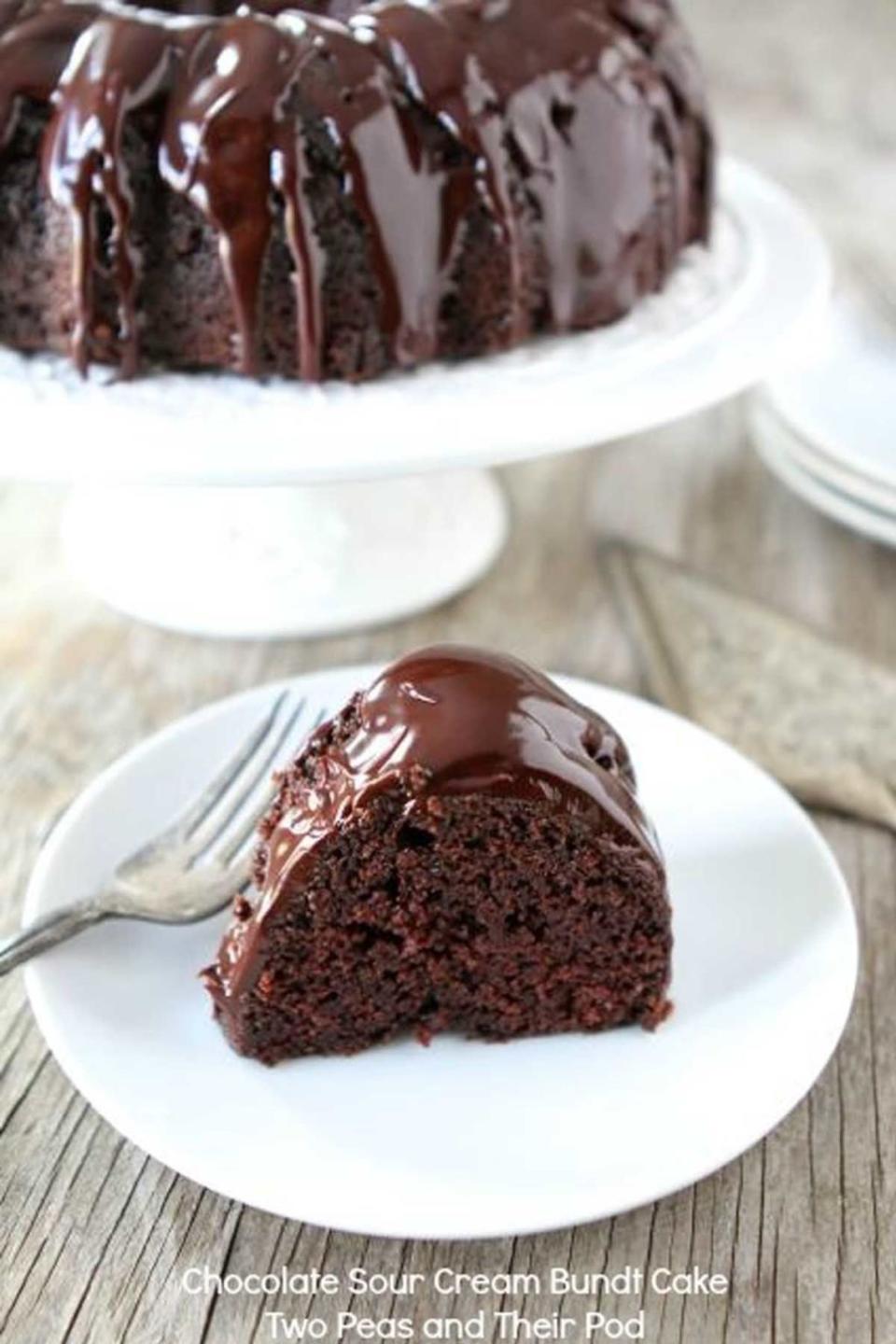 Chocolate Sour Cream Bundt Cake