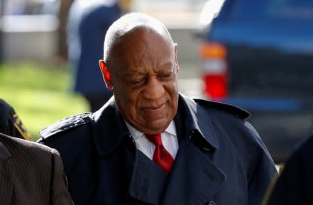 FILE PHOTO: Actor and comedian Bill Cosby arrives for deliberations at his sexual assault retrial at the Montgomery County Courthouse in Norristown, Pennsylvania, U.S., April 26, 2018.  REUTERS/Brendan McDermid/File Photo