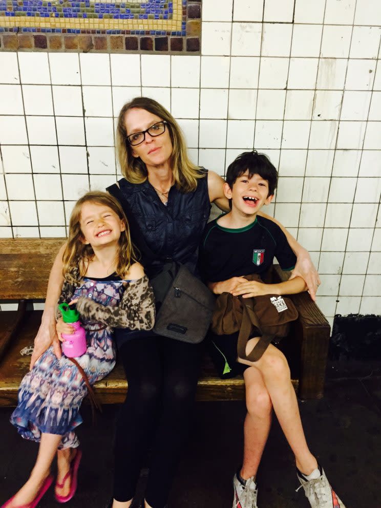 The author with her two children, in New York City. (Photo: Courtesy Mariko Zapf)