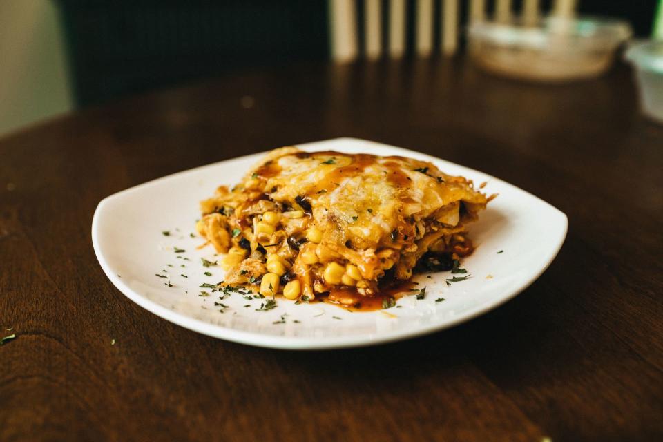 BBQ Chicken Enchilada Casserole