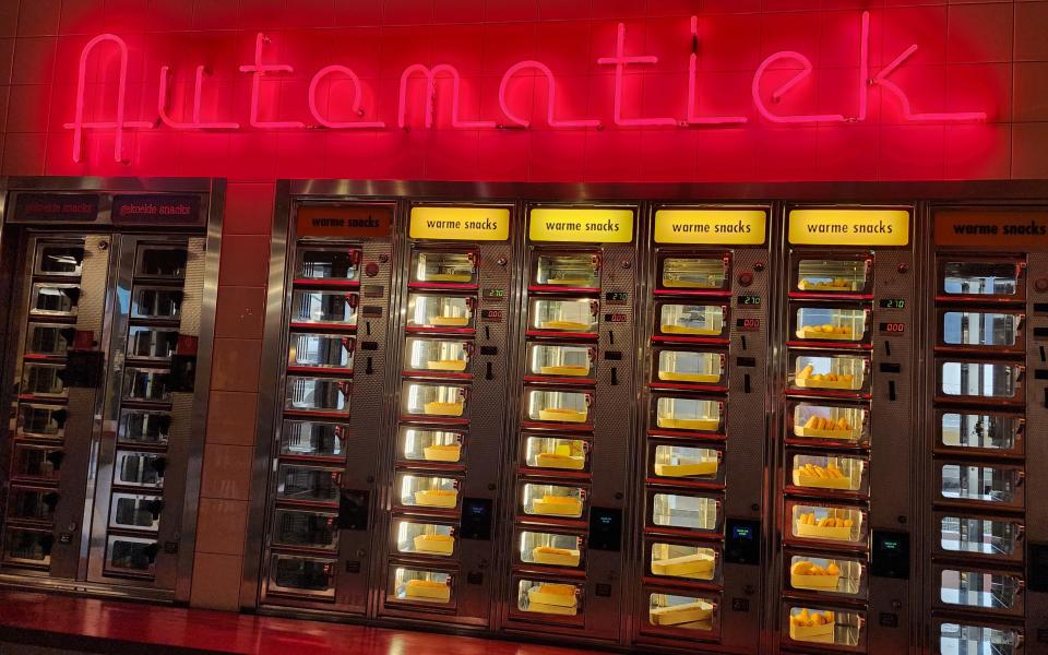 The food wall automat at the Soorwegmuseum in Ultrecht, Netherlands.