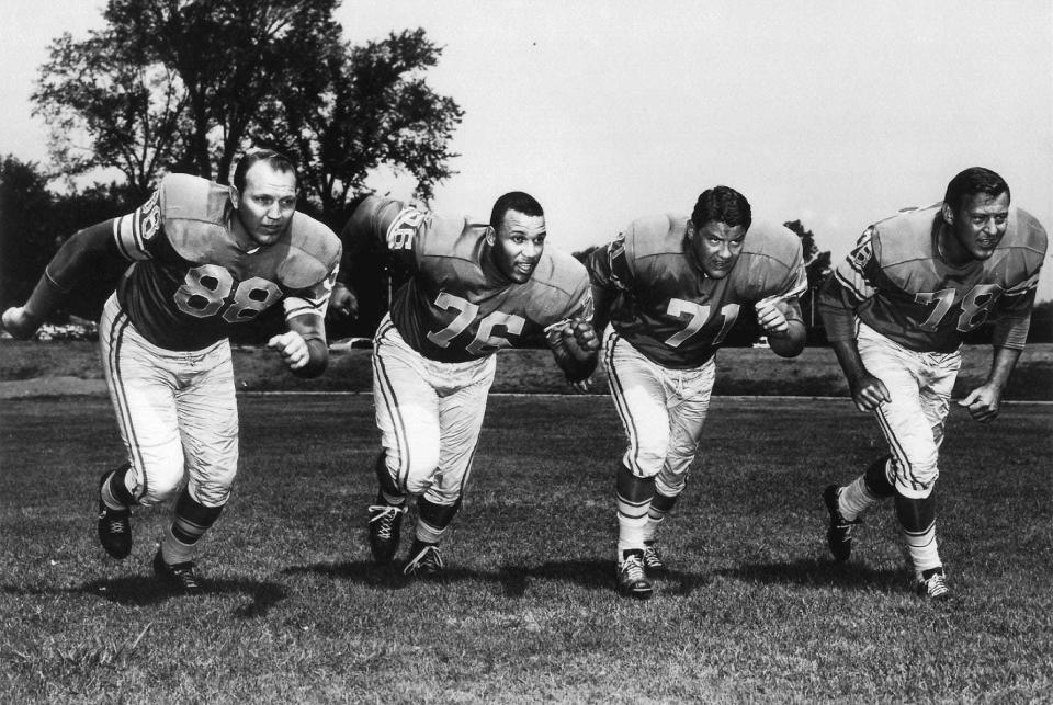 Detroit Lions' Fearsome Foursome, from left: Sam Williams, Roger Brown, Alex Karras, Darris McCord.