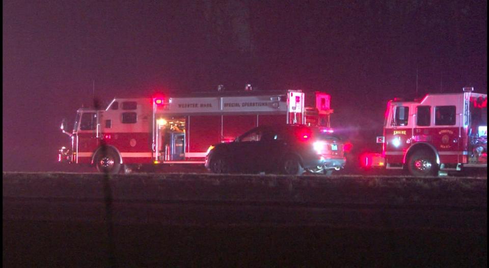 A man and a woman driving in two different cars were killed in a multi-vehicle crash caused by a wrong-way driver Saturday night on Interstate 395 in Webster.