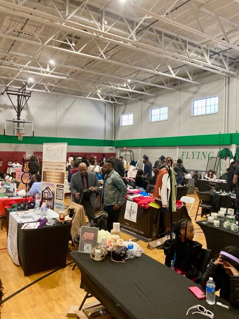 Vendors showcase their products and services at the third annual Spending Black Matters Marketplace on February 24, 2024. Open to the public, the marketplace is an effort to expand patronage of Black-owned businesses