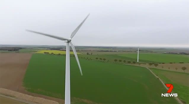 The plan is for six wind turbines to be built. Source: 7 News