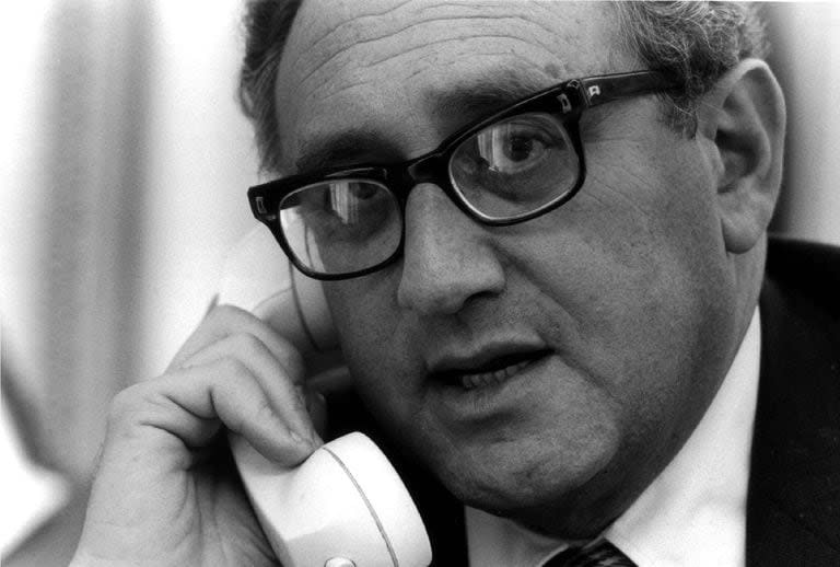 Henry Kissinger en 1975, cuando era secretario de Estado