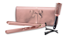 <p>Who doesn’t want a rose gold straightener, matching brish and travel bag? Photo: Supplied </p>